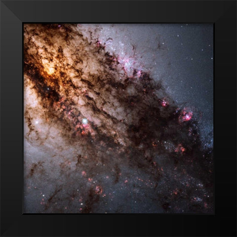 Star Birth in the Active Galaxy Centaurus A Black Modern Wood Framed Art Print by NASA