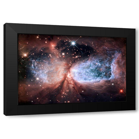 Star-Forming Region S106 Black Modern Wood Framed Art Print with Double Matting by NASA