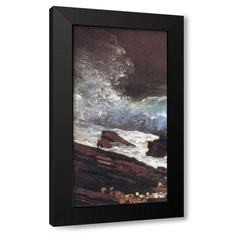 Sunlight On The Coast (left) Black Modern Wood Framed Art Print by Homer, Winslow