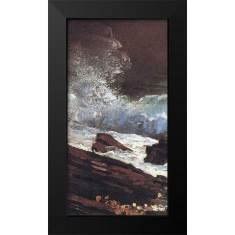Sunlight On The Coast (left) Black Modern Wood Framed Art Print by Homer, Winslow