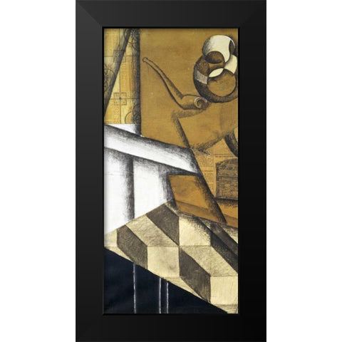 Teacups - left Black Modern Wood Framed Art Print by Gris, Juan