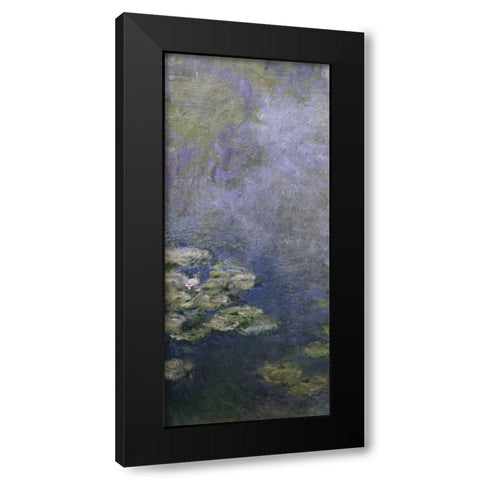 Water Lilies - Nympheas IV - left Black Modern Wood Framed Art Print with Double Matting by Monet, Claude