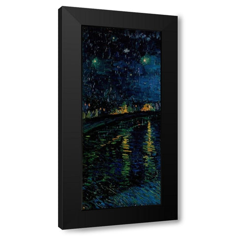 Starlight Over the Rhone - left Black Modern Wood Framed Art Print by Van Gogh, Vincent