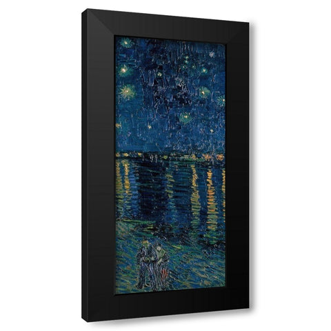 Starlight Over the Rhone (right) Black Modern Wood Framed Art Print by Van Gogh, Vincent