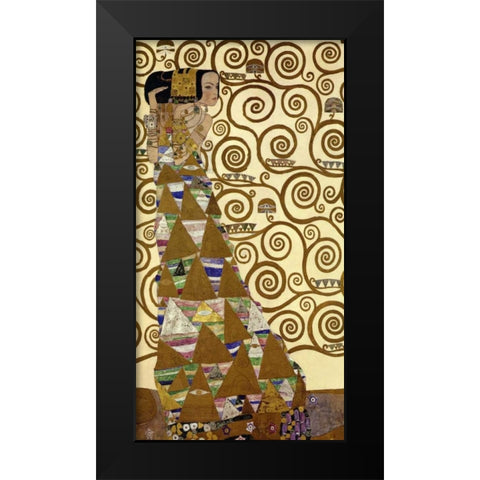 The Stoclet Frieze - left Black Modern Wood Framed Art Print by Klimt, Gustav