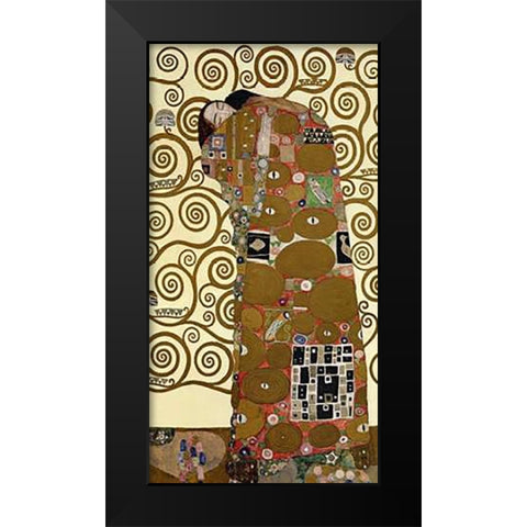 The Stoclet Frieze (right) Black Modern Wood Framed Art Print by Klimt, Gustav