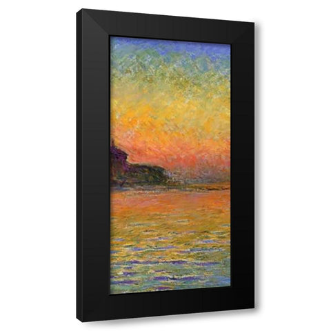 Twilight Venice (center) Black Modern Wood Framed Art Print by Monet, Claude