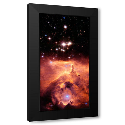 Pismis 24 and NGC 6357 (cropped) Black Modern Wood Framed Art Print by NASA