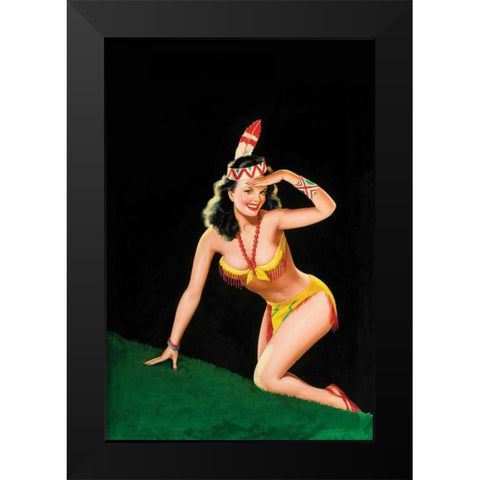 Beauty Parade Magazine: Dancin  Dynamite Black Modern Wood Framed Art Print by Driben, Peter