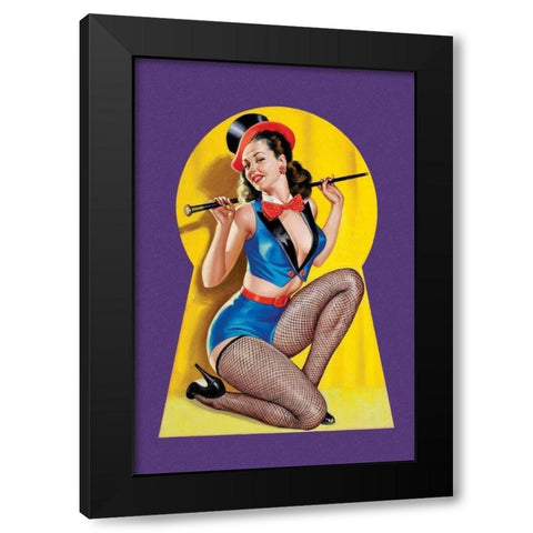 Whisper Magazine: Keyhole Dancer Black Modern Wood Framed Art Print by Driben, Peter