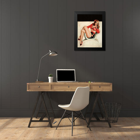 Whisper Magazine: Quiet Black Modern Wood Framed Art Print by Driben, Peter