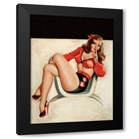 Whisper Magazine: Quiet Black Modern Wood Framed Art Print by Driben, Peter