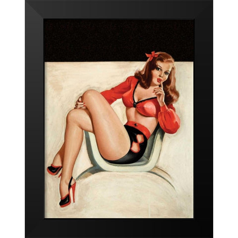 Whisper Magazine: Quiet Black Modern Wood Framed Art Print by Driben, Peter