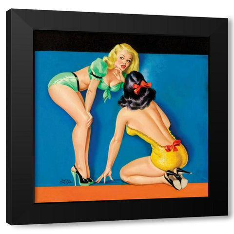 Whisper Magazine: The Secret Black Modern Wood Framed Art Print by Driben, Peter