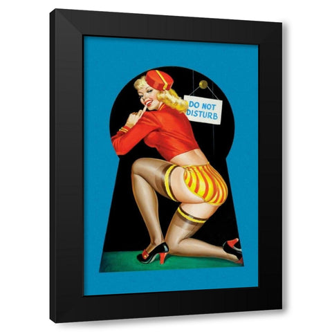 Whisper Magazine: Through the Keyhole Black Modern Wood Framed Art Print with Double Matting by Driben, Peter