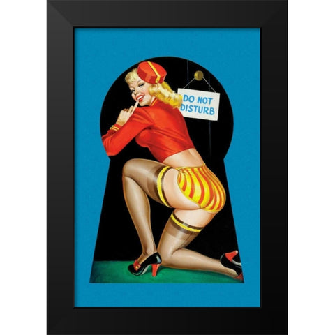 Whisper Magazine: Through the Keyhole Black Modern Wood Framed Art Print by Driben, Peter