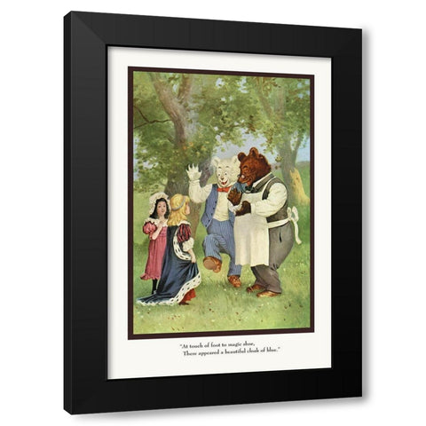 Teddy Roosevelts Bears: The Cloak Black Modern Wood Framed Art Print by Culver, R.K.