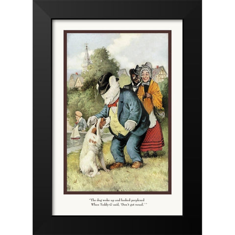 Teddy Roosevelts Bears: Dont Get Vexed Black Modern Wood Framed Art Print by Culver, R.K.