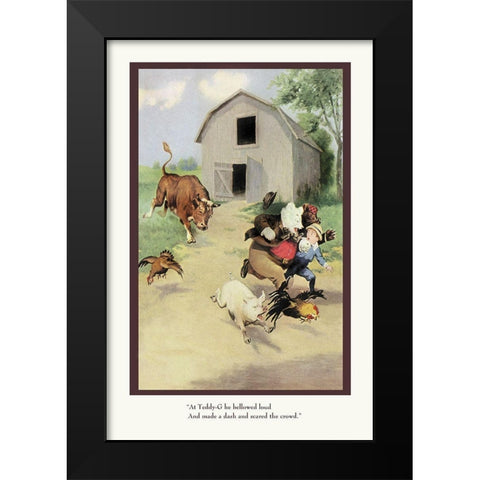 Teddy Roosevelts Bears: The Bull Black Modern Wood Framed Art Print by Culver, R.K.