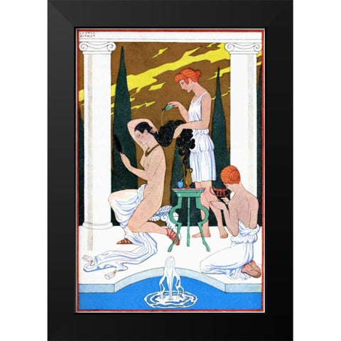 Ancient Rome Black Modern Wood Framed Art Print by Barbier, Georges