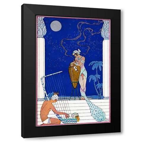 Egypt Black Modern Wood Framed Art Print by Barbier, Georges