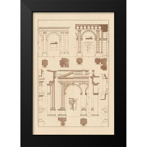 Arcades Black Modern Wood Framed Art Print by Buhlmann, J.