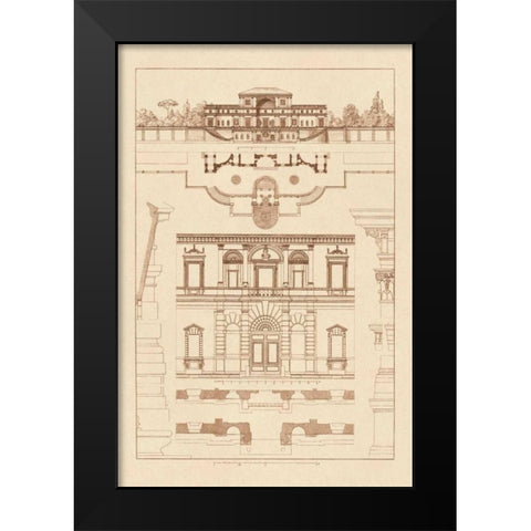 Villa Sacchetti, Villa Papa Giulio at Rome Black Modern Wood Framed Art Print by Buhlmann, J.