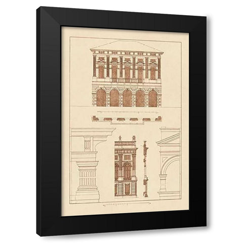 Palazzo Verzi at Verona, Palazzo Madama Black Modern Wood Framed Art Print by Buhlmann, J.
