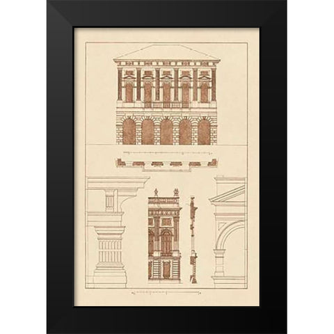 Palazzo Verzi at Verona, Palazzo Madama Black Modern Wood Framed Art Print by Buhlmann, J.