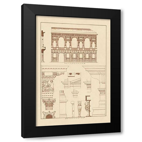 Palazzo Bevilacqua at Verona Black Modern Wood Framed Art Print by Buhlmann, J.