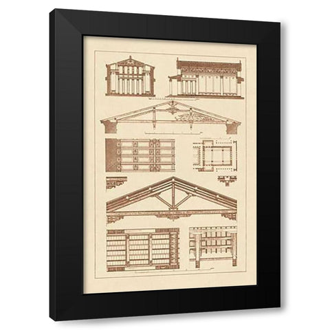 Internal Decoration of Roof Black Modern Wood Framed Art Print with Double Matting by Buhlmann, J.