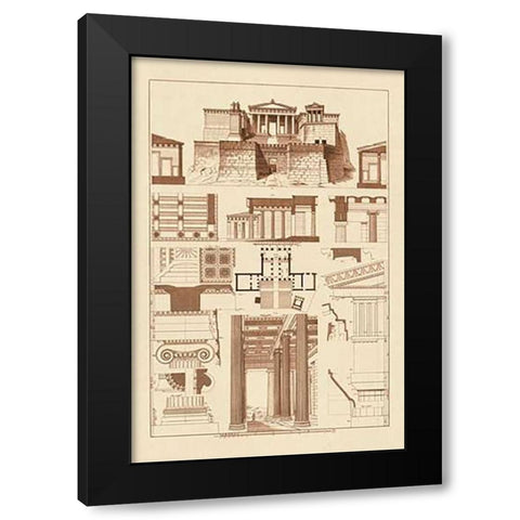 The Propylaea of the Acropolis at Athens Black Modern Wood Framed Art Print with Double Matting by Buhlmann, J.