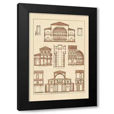 Interior of Basilica Black Modern Wood Framed Art Print with Double Matting by Buhlmann, J.