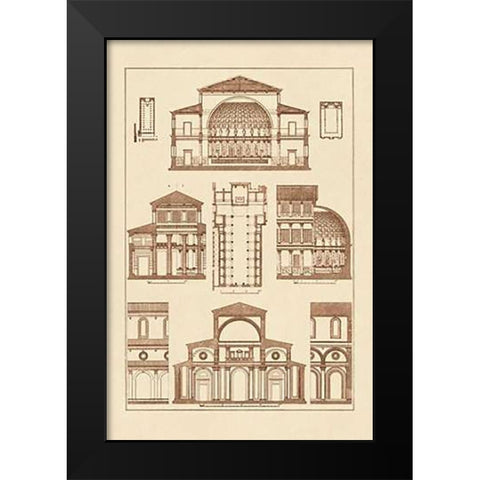 Interior of Basilica Black Modern Wood Framed Art Print by Buhlmann, J.
