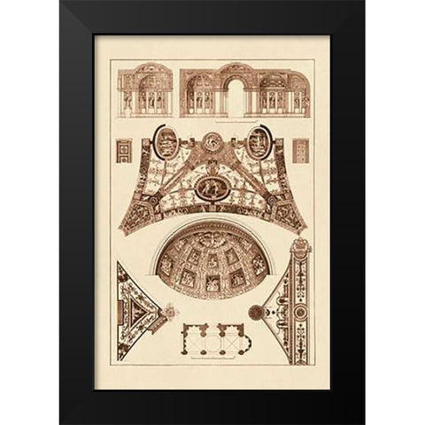 Cross Vaults of the Renaissance Black Modern Wood Framed Art Print by Buhlmann, J.