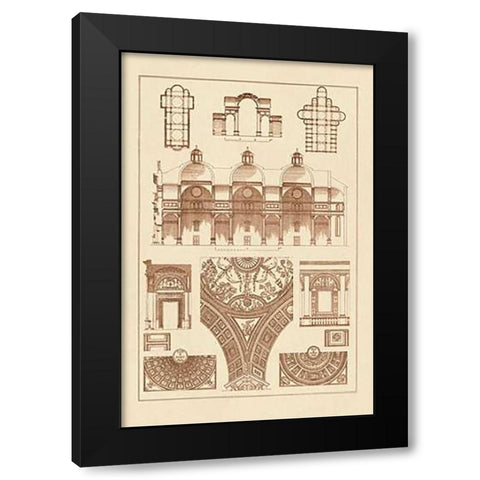 Cupola Vaulting of the Renaissance Black Modern Wood Framed Art Print with Double Matting by Buhlmann, J.