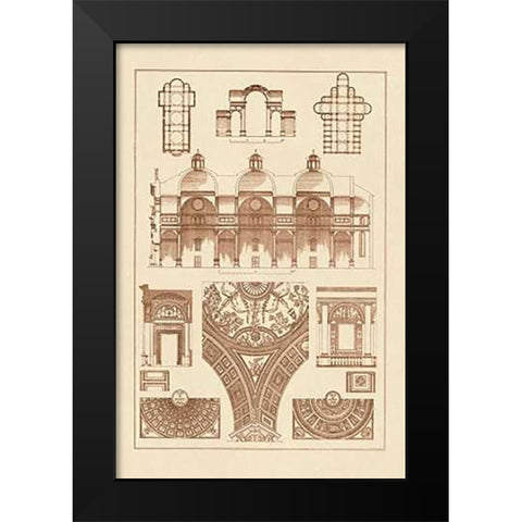 Cupola Vaulting of the Renaissance Black Modern Wood Framed Art Print by Buhlmann, J.
