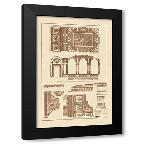 Covered Ceiling, Hotel de Villa Black Modern Wood Framed Art Print with Double Matting by Buhlmann, J.