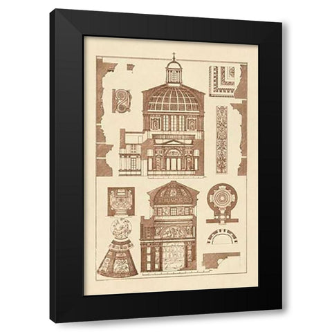 Domical Vaulting of the Renaissance Black Modern Wood Framed Art Print with Double Matting by Buhlmann, J.
