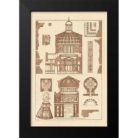 Domical Vaulting of the Renaissance Black Modern Wood Framed Art Print by Buhlmann, J.