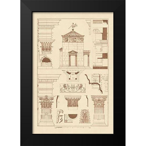 Tower of the Winds and Stoa of Hadrian Black Modern Wood Framed Art Print by Buhlmann, J.