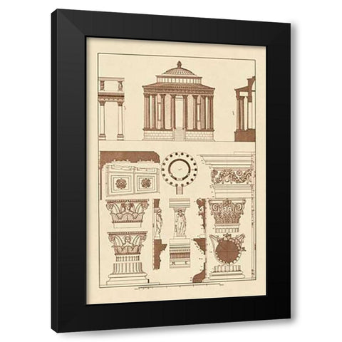 Temple of Vesta at Tivoli, Incantana at Salonichi Black Modern Wood Framed Art Print with Double Matting by Buhlmann, J.
