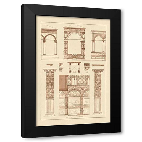 Arcades Black Modern Wood Framed Art Print with Double Matting by Buhlmann, J.