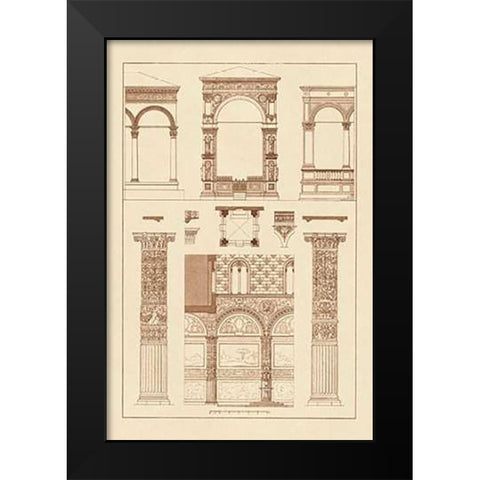 Arcades Black Modern Wood Framed Art Print by Buhlmann, J.