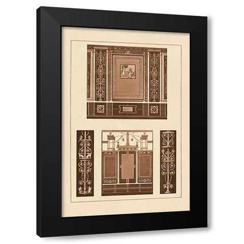 Ancient Wall Paintings Black Modern Wood Framed Art Print with Double Matting by Buhlmann, J.