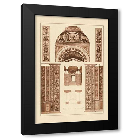 Decoration of the Second Corridor of the Loggie in the Vatican Black Modern Wood Framed Art Print with Double Matting by Buhlmann, J.