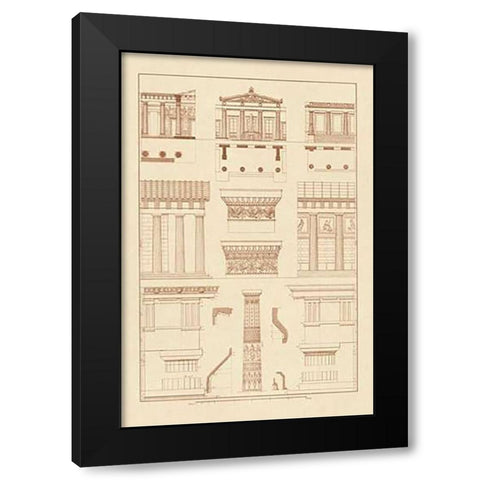 Doric Order, Temple of Zeus and Cased Column Black Modern Wood Framed Art Print with Double Matting by Buhlmann, J.