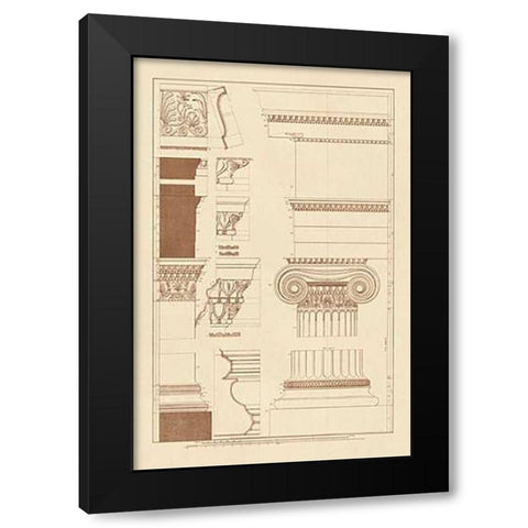 Details from the North Portico of the Erechtheum Black Modern Wood Framed Art Print with Double Matting by Buhlmann, J.