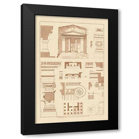 Tomb of Amyntas and Temple of Athena Polias Black Modern Wood Framed Art Print with Double Matting by Buhlmann, J.