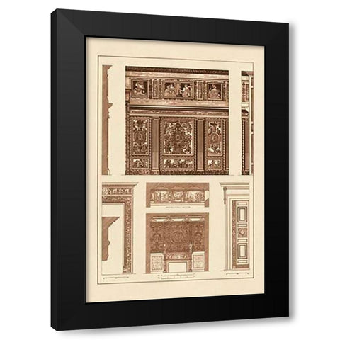 Wall Paintings and Decoration of the Renaissance Black Modern Wood Framed Art Print by Buhlmann, J.